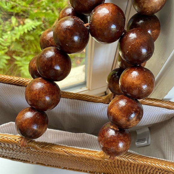 NWT Anthropologie Half Moon Raffia Clutch - Picture 5 of 6